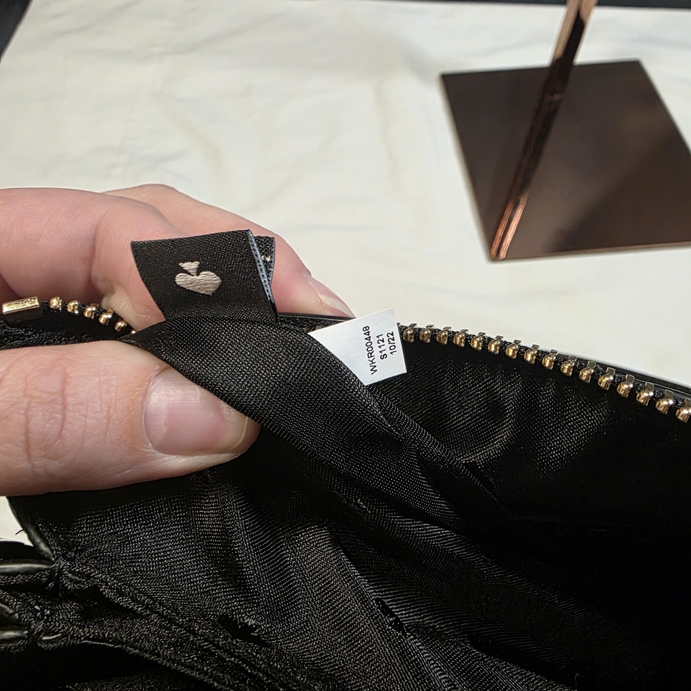 Kate Spade Leila Triple Gusset Pebbled Leather Crossbody Bag Black Like New - Picture 14 of 17